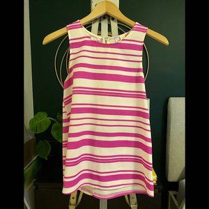 White and Pink Stripped Tank